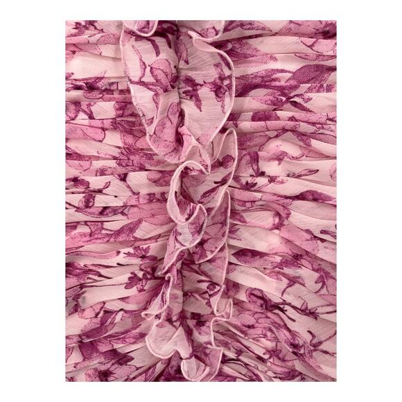 Cinq a Sept Porta ruffle detailing silk minidress dress chiffon size 0 - Picture 4 of 8